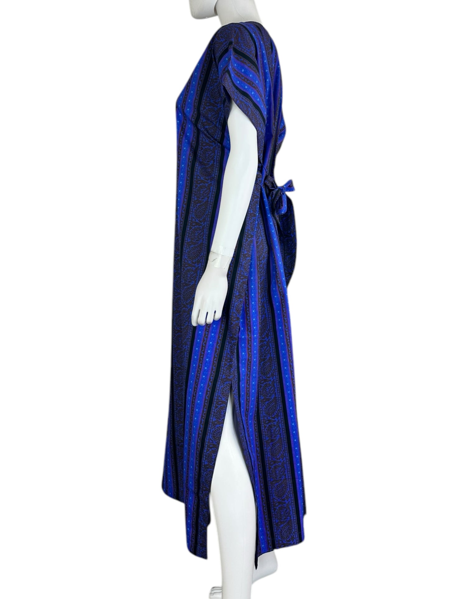 The J. Peterman Company Blue Striped Dress Size M