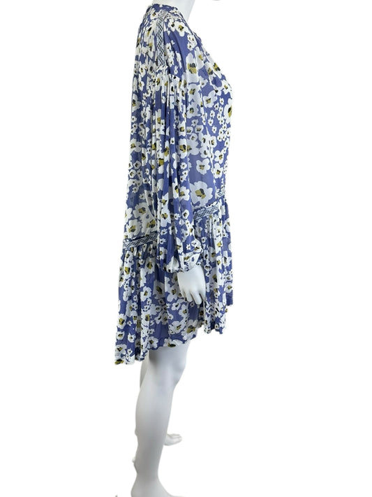 Free People NWT Blue Floral Mini Dress Size XS