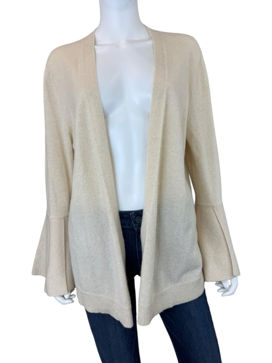 BANANA REPUBLIC Cream 100% Cashmere Sweater Cardigan Size L