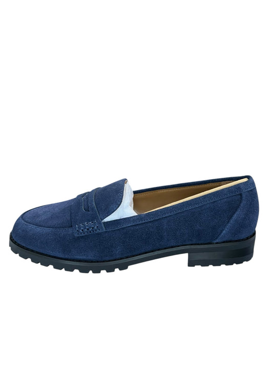 Talbots NWOT Navy Blue Cassidy Suede Penny Loafers Size 6.5