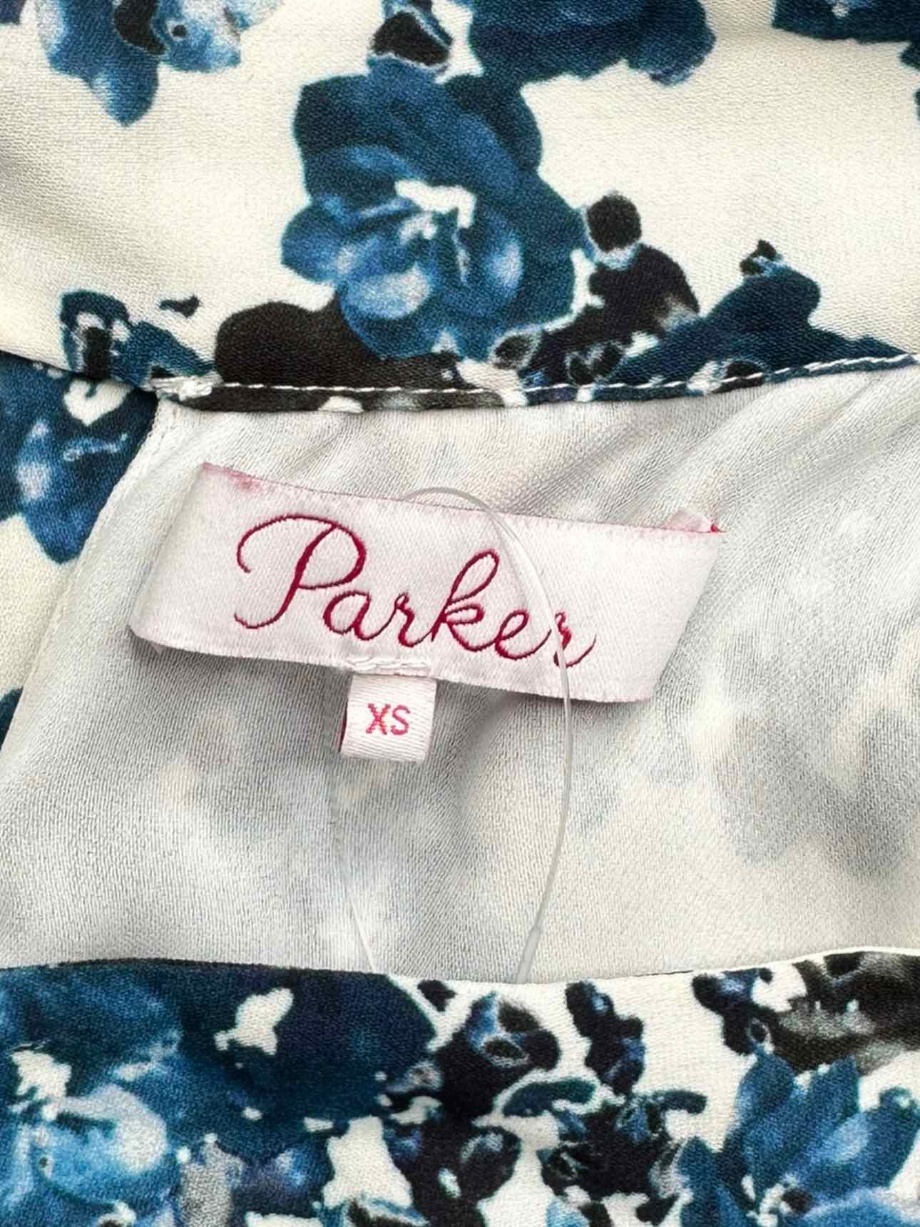 Parker 100% SILK Floral Halter Top Size XS