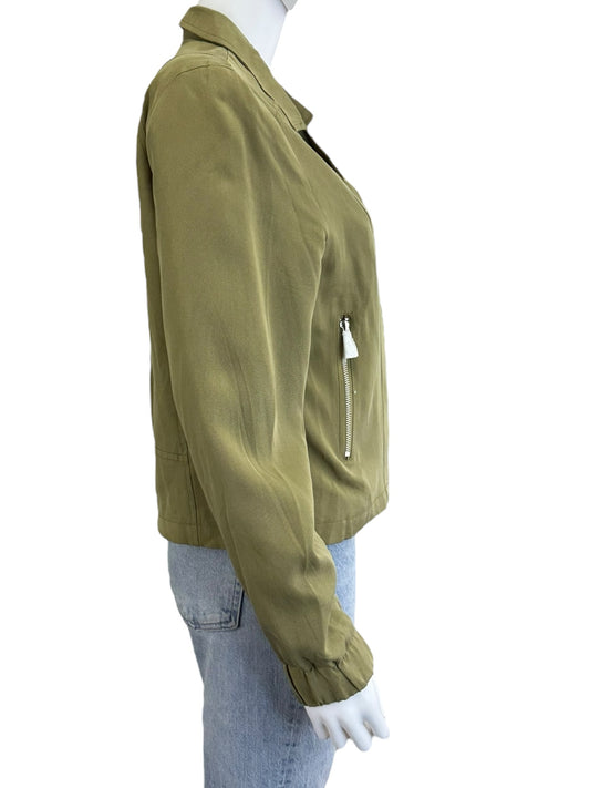 VIGOSS NWT Green Asymmetrical Zip Bomber Jacket Size L