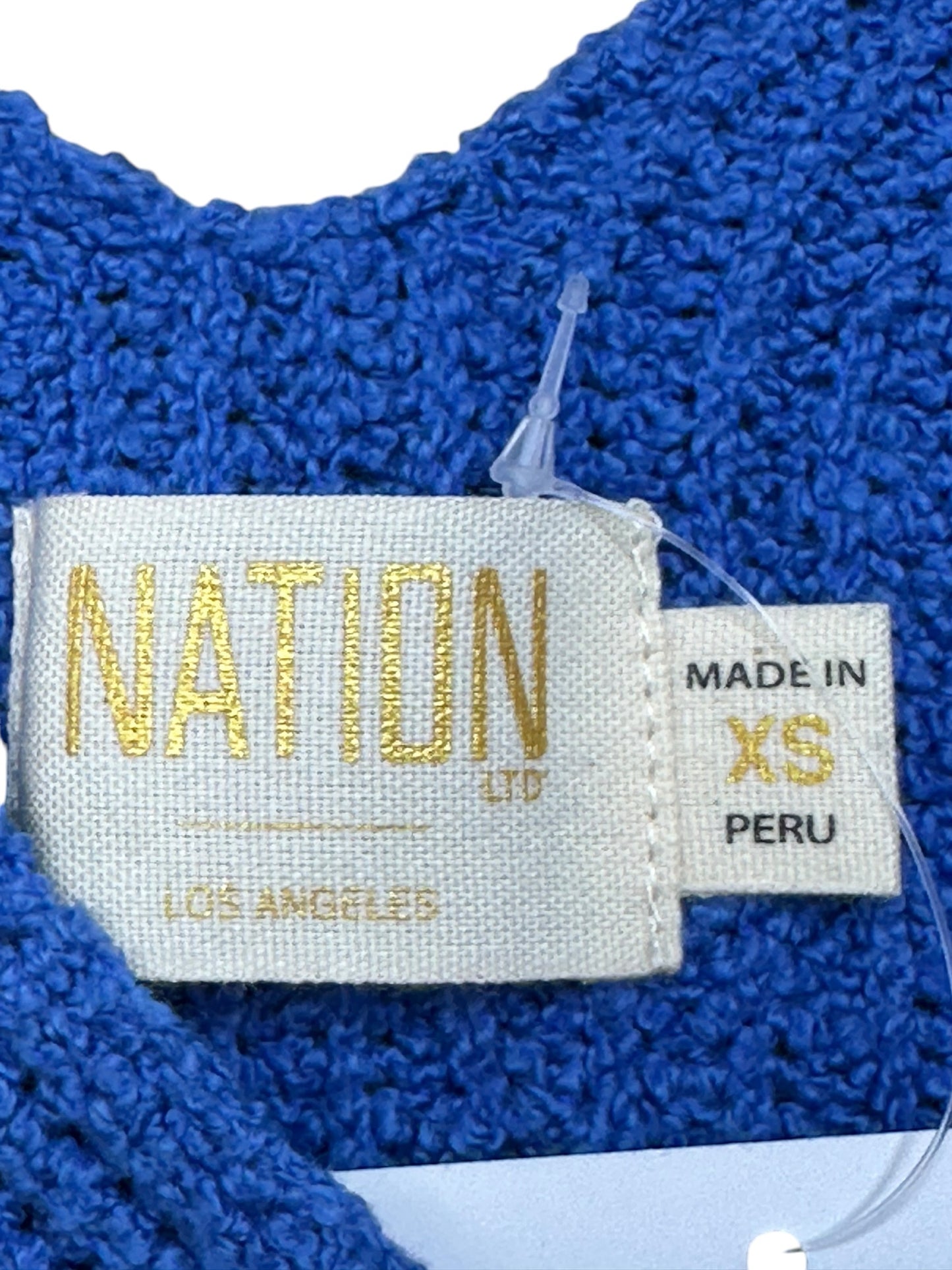 NATION Blue Pima Cotton Sweater Tank Size XS