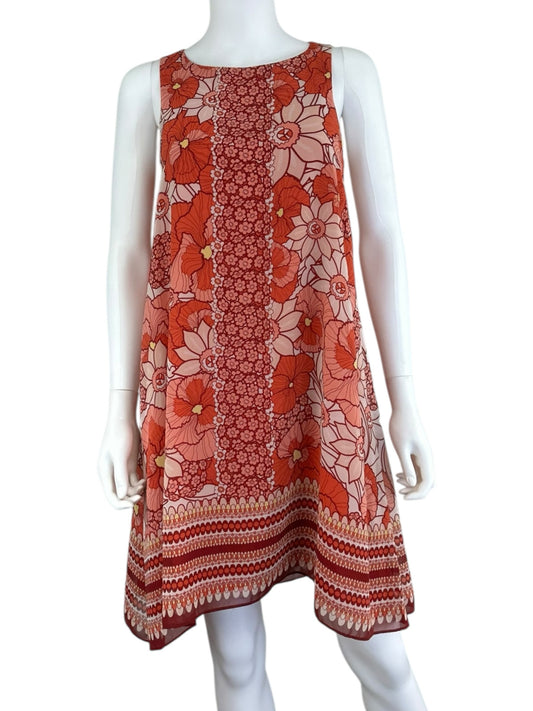 MAX STUDIO Coral Floral Mini Dress Size XS