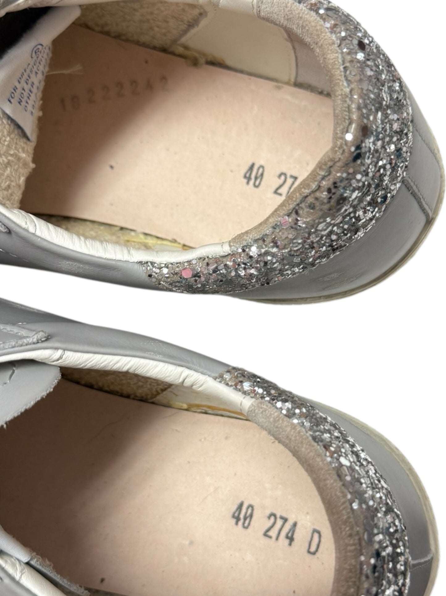 GOLDENGOOSE Grey Super-Star Leather Sneakers Size 40