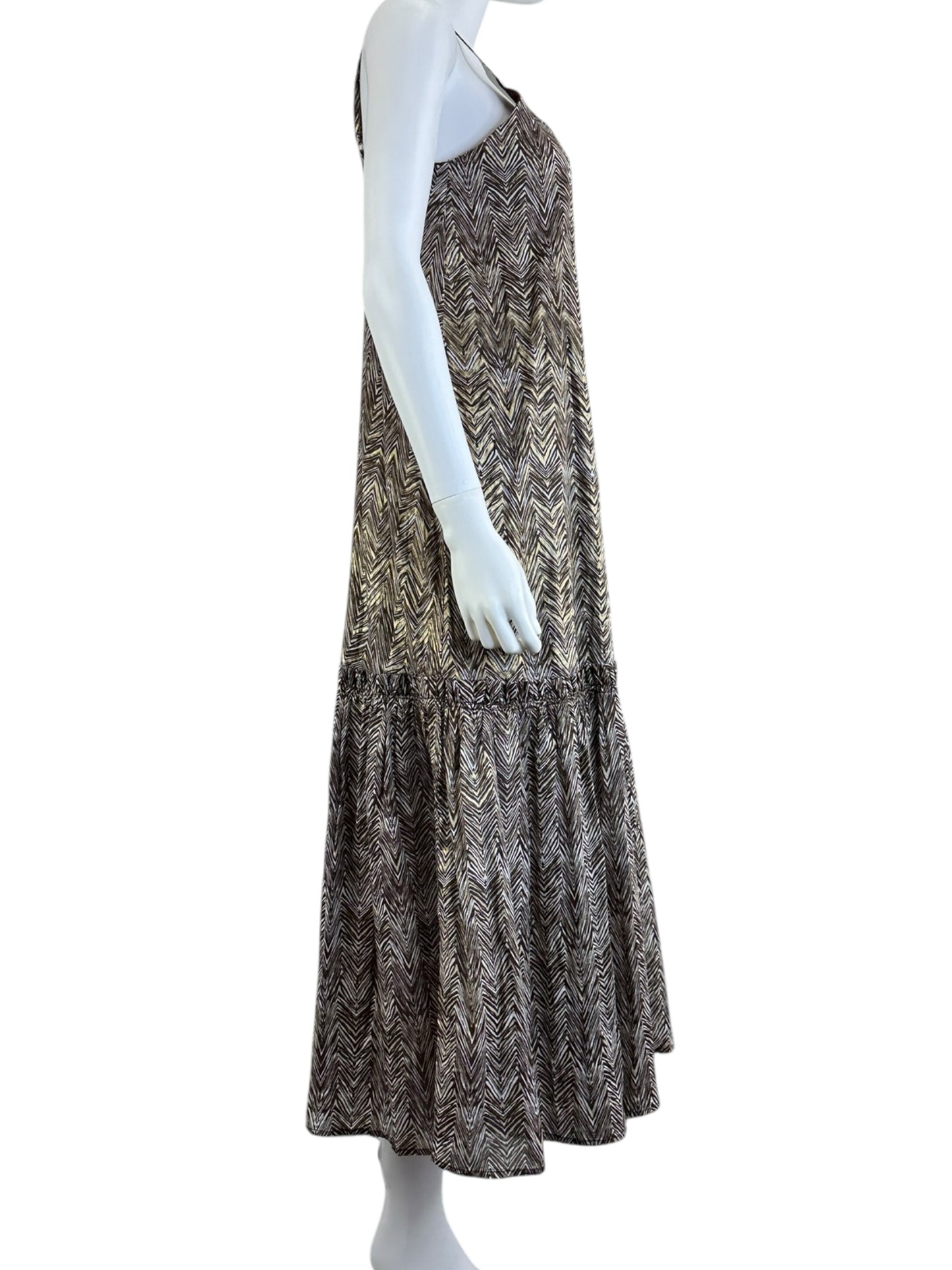 NWT jude connally Brown and Cream Zebra Dress Size S