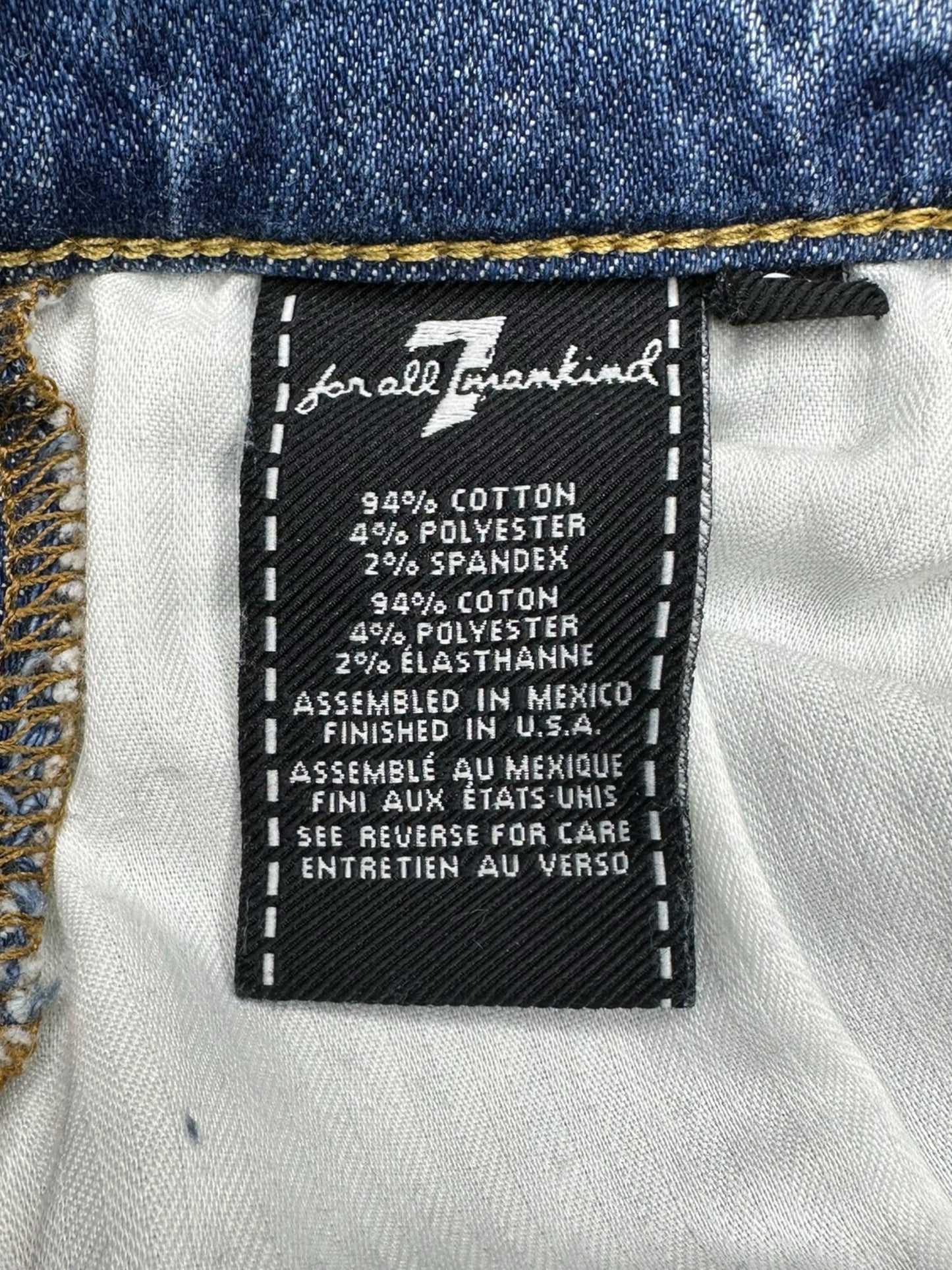 7 for all man kind Frayed Stripe Jeans Size 27