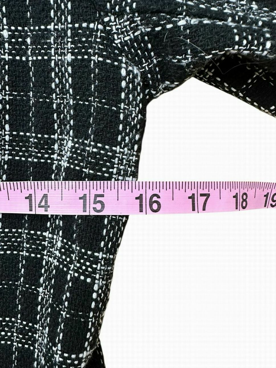 idem ditto Black Plaid Tweed Doublebreasted Coat Size S