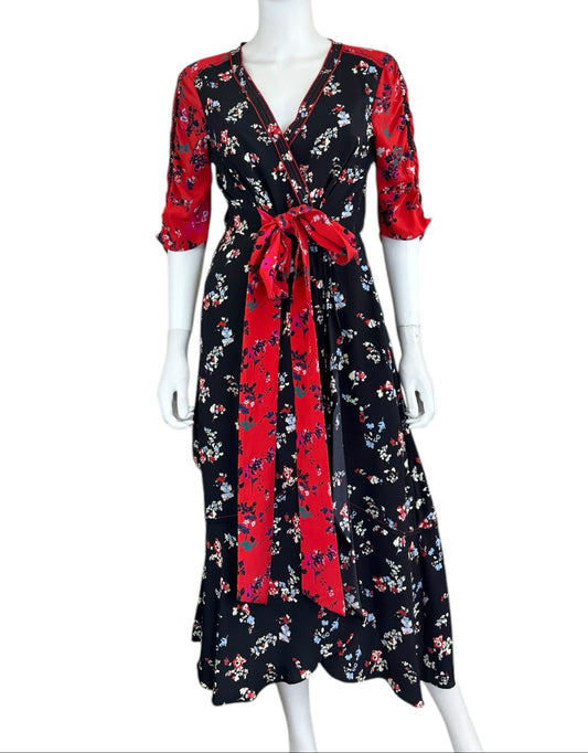 Tanya Taylor Blair Floral Wrap Dress Size 6