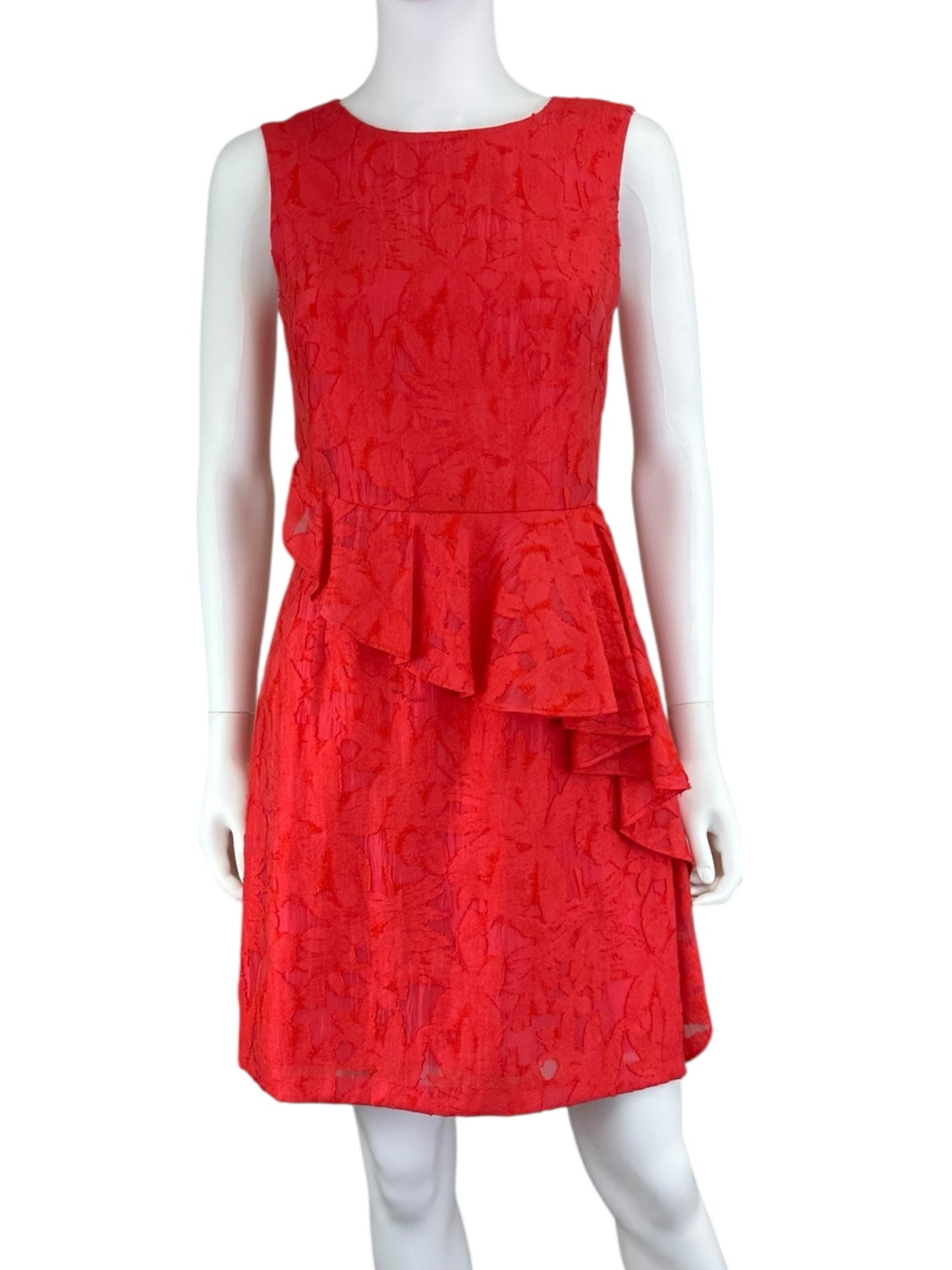 VINCE CAMUTO Red Floral Lace Dress Size 6