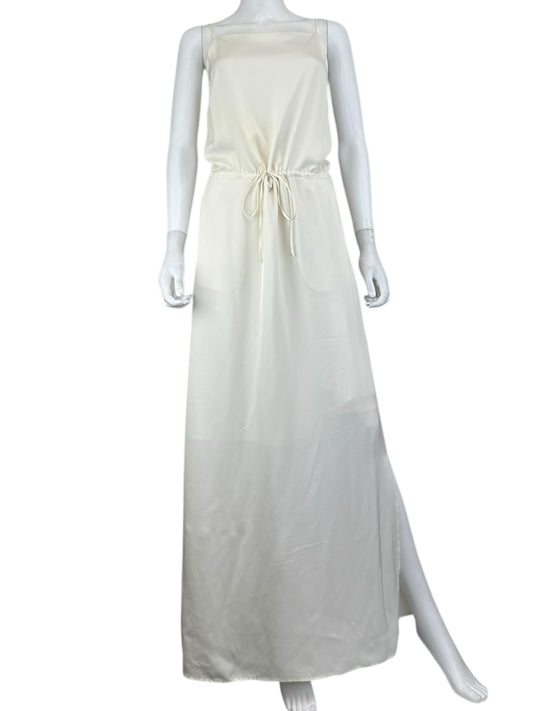 Theory Cream 100% Silk Maxi Dress Size S