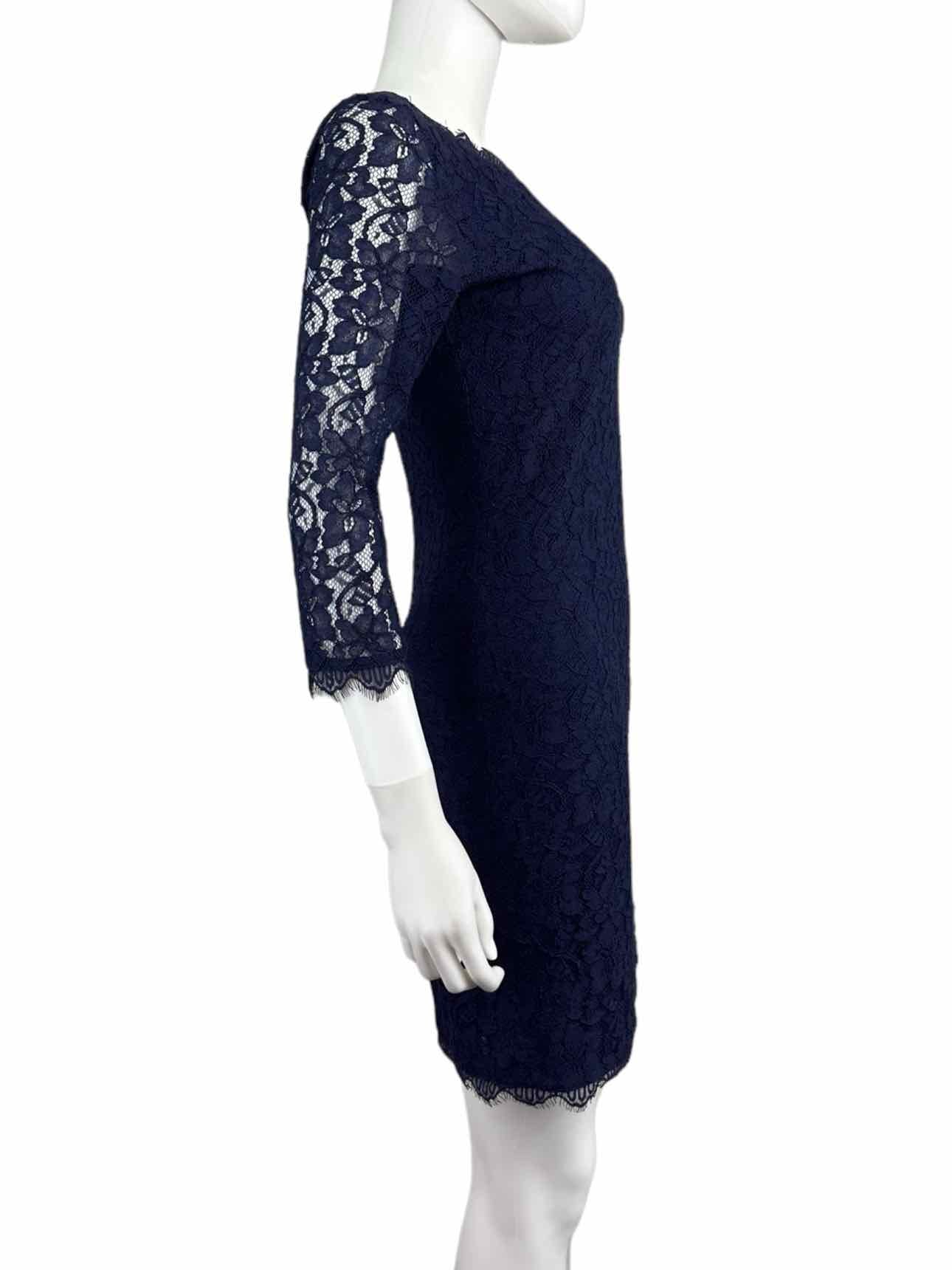 Diane von Furstenberg Navy Lace Dress Size 2