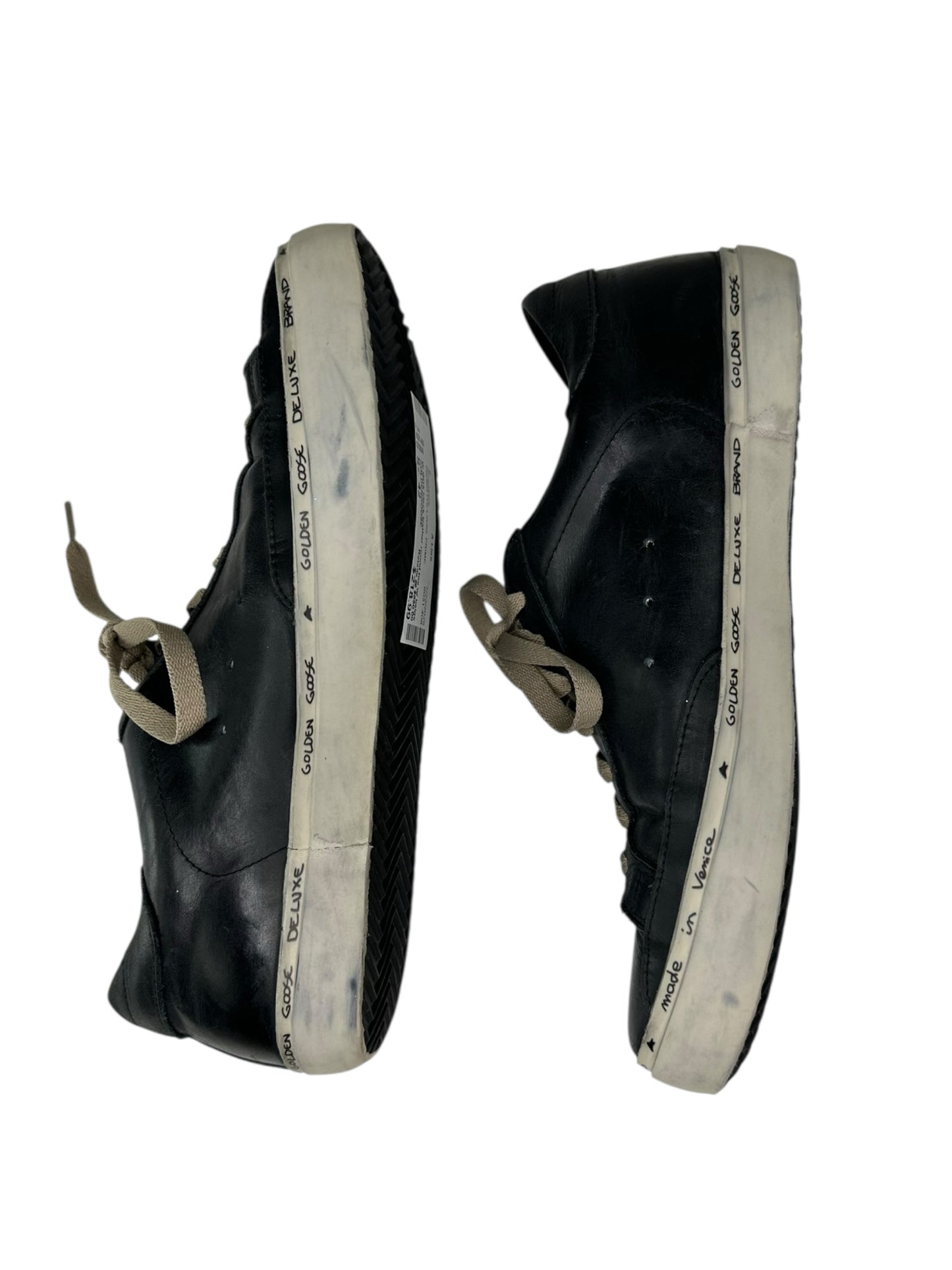 GOLDENGOOSE Black Super-Star Leather Sneakers Size 42