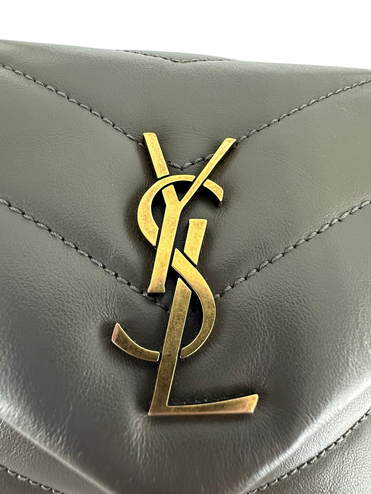 YVES SAINT LAURENT Lou Lou Grey Designer Handbag