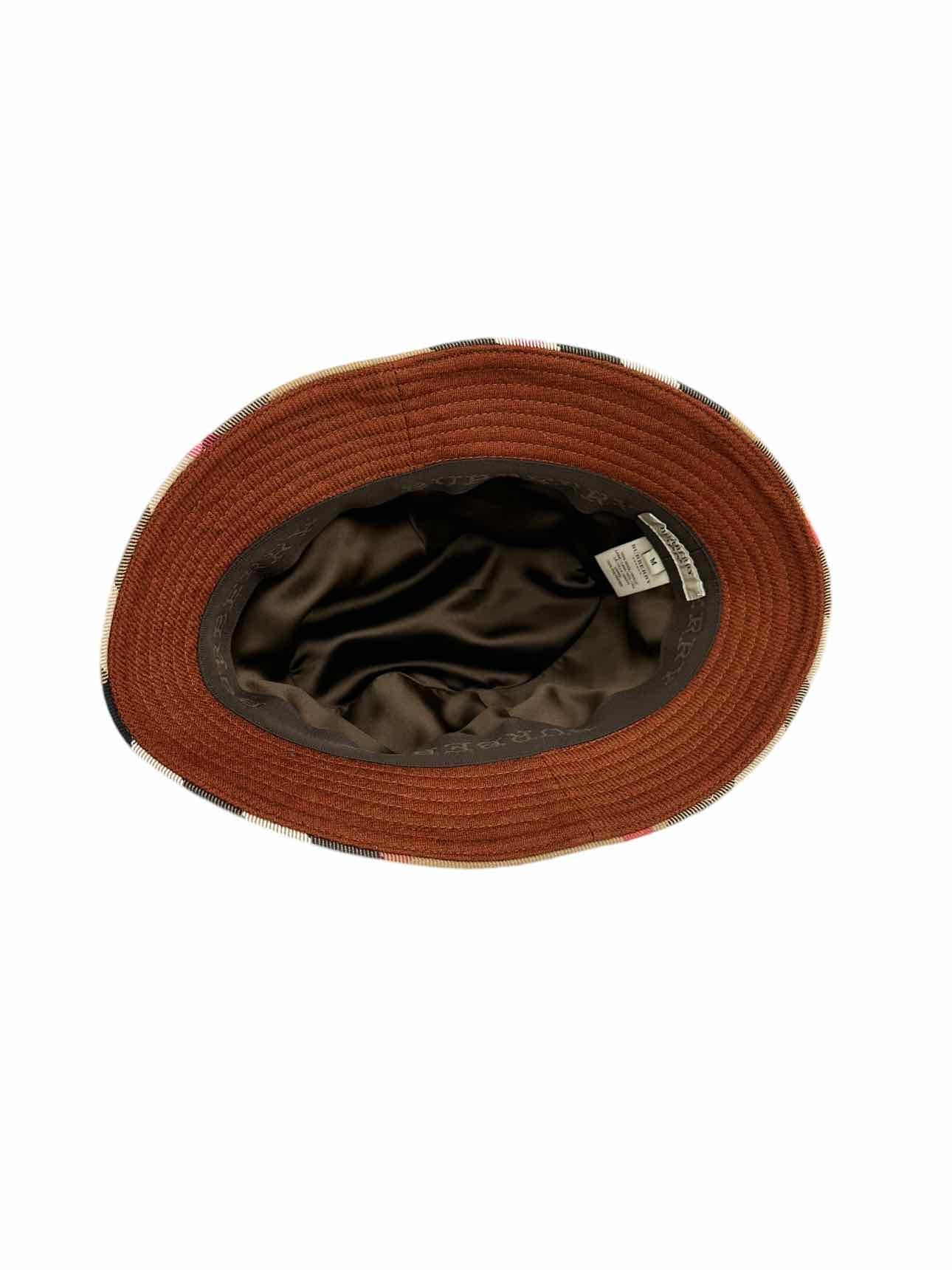 BURBERRY Burnt Orange Wool Bucket Hat Size M