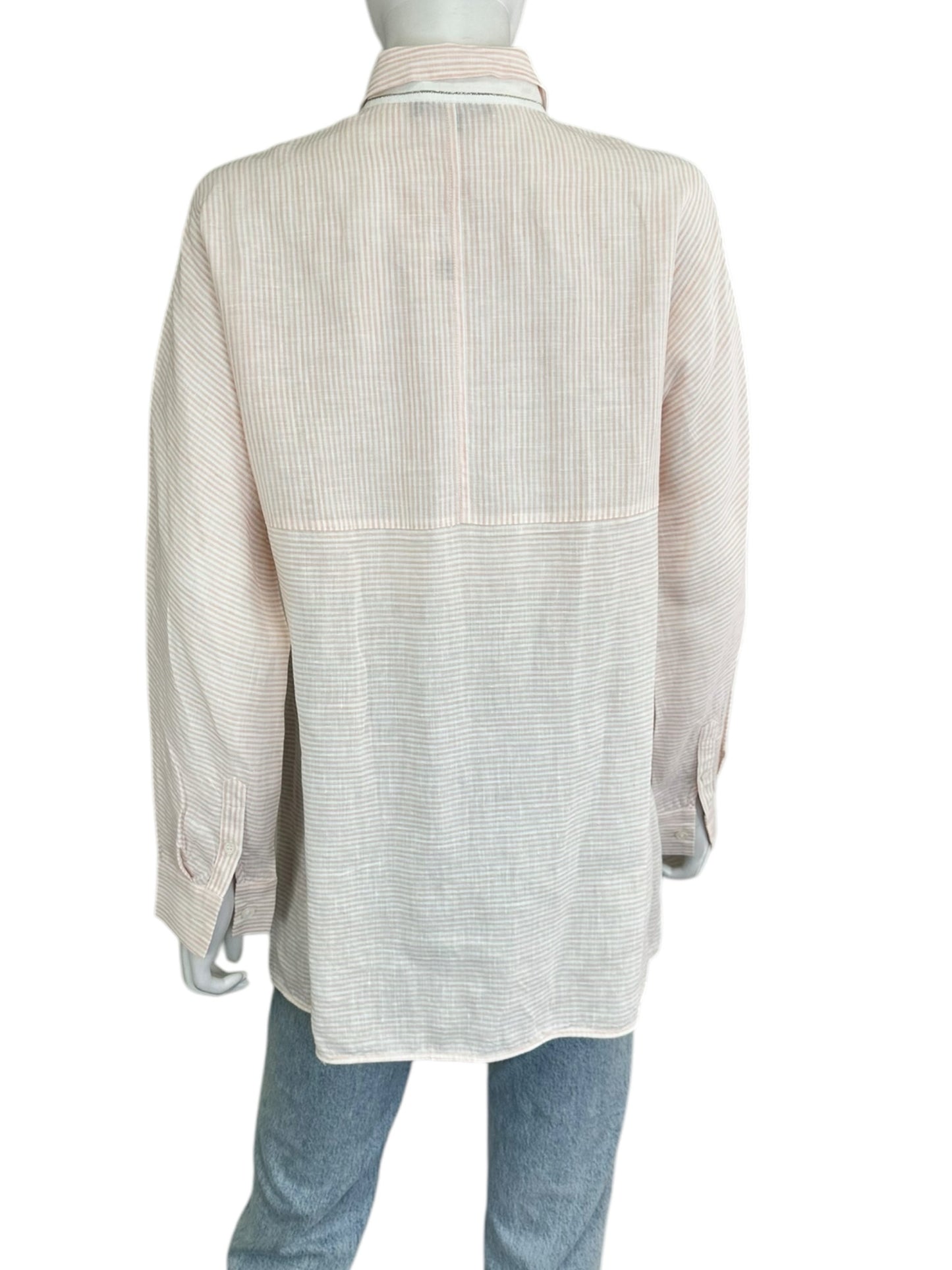 LAFAYETTE 148 NEW YORK Striped Button-Down Size S