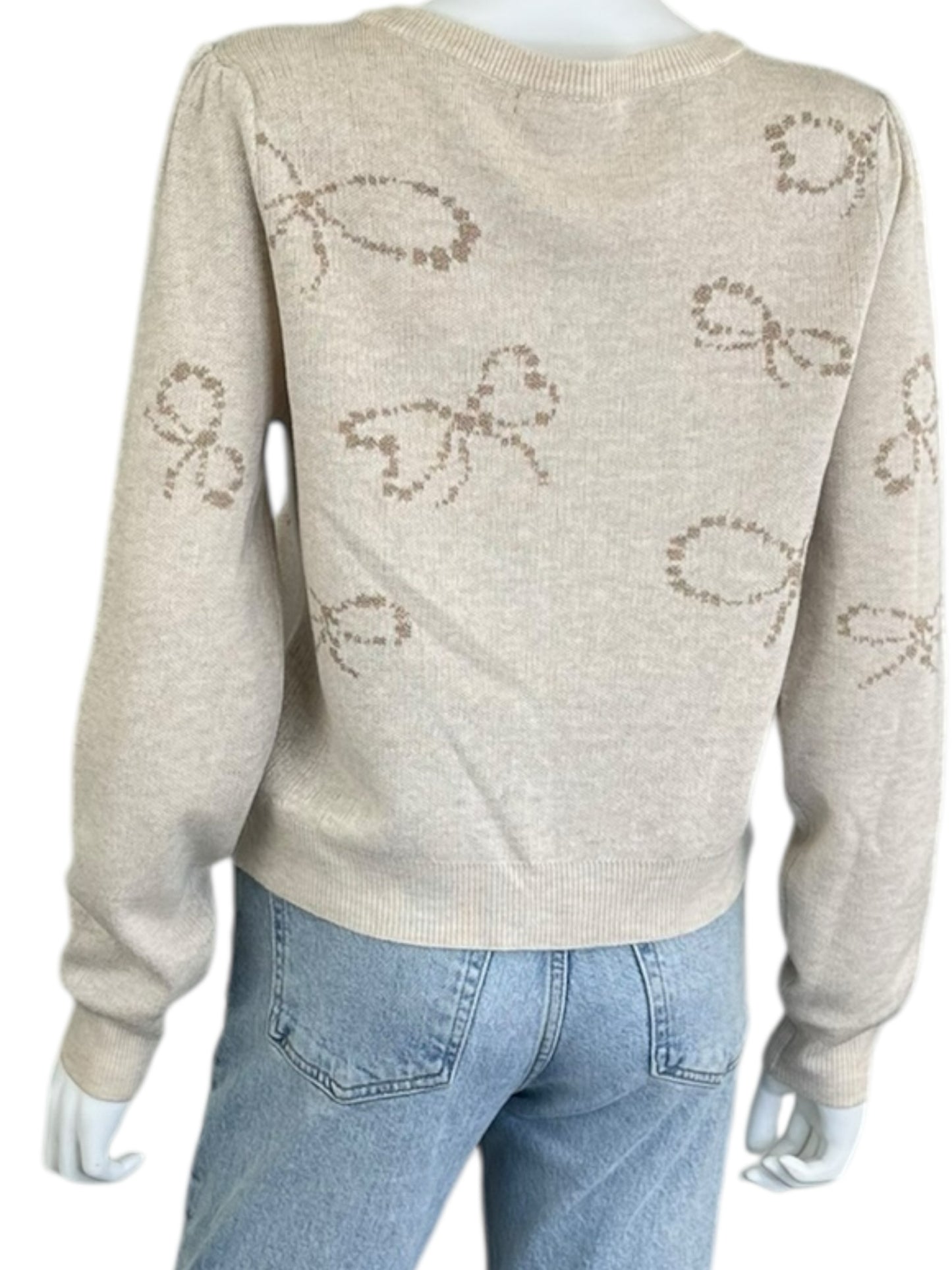 heartloom NWT LINDEN Bow Detail Sweater Cardigan Size M