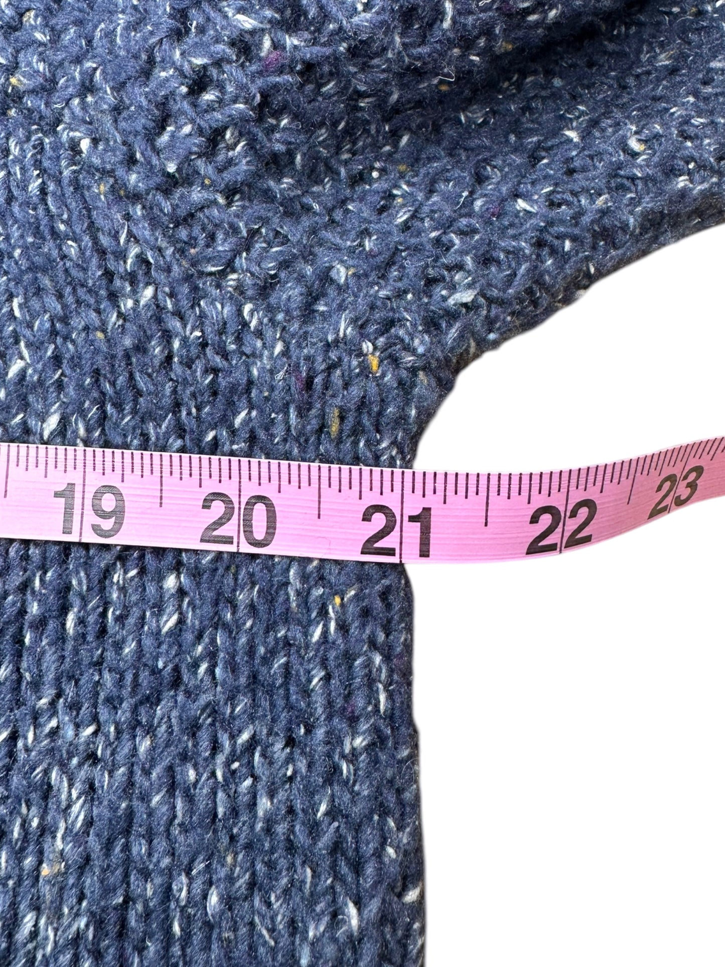 Prana Navy Blue Confetti Wool Sweater Size M