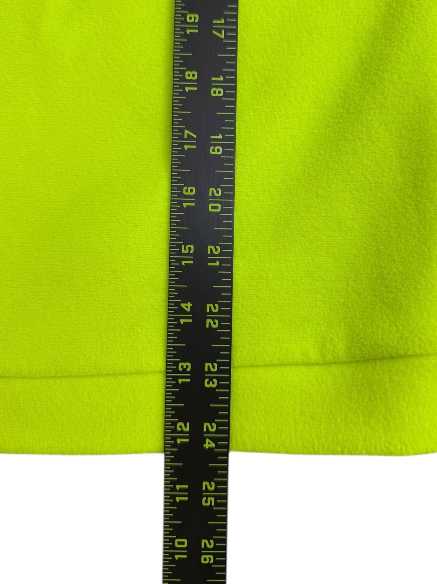 Dudley Stephens Neon Yellow Highland High Low Fleece Top Size XL
