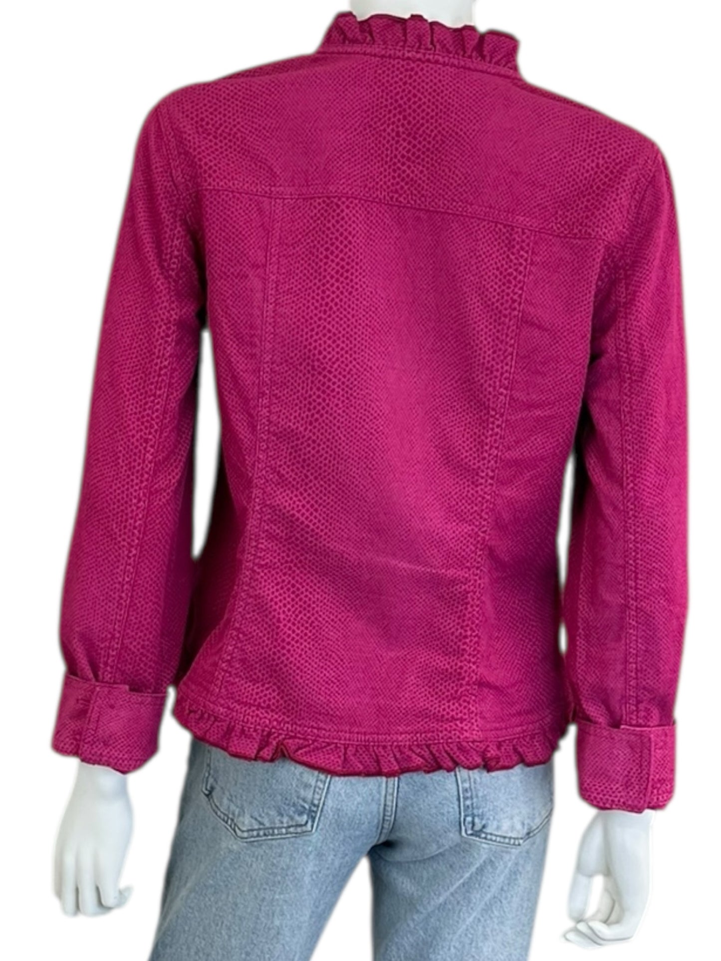 Chico's Pink Vegan Suede Jacket Size S