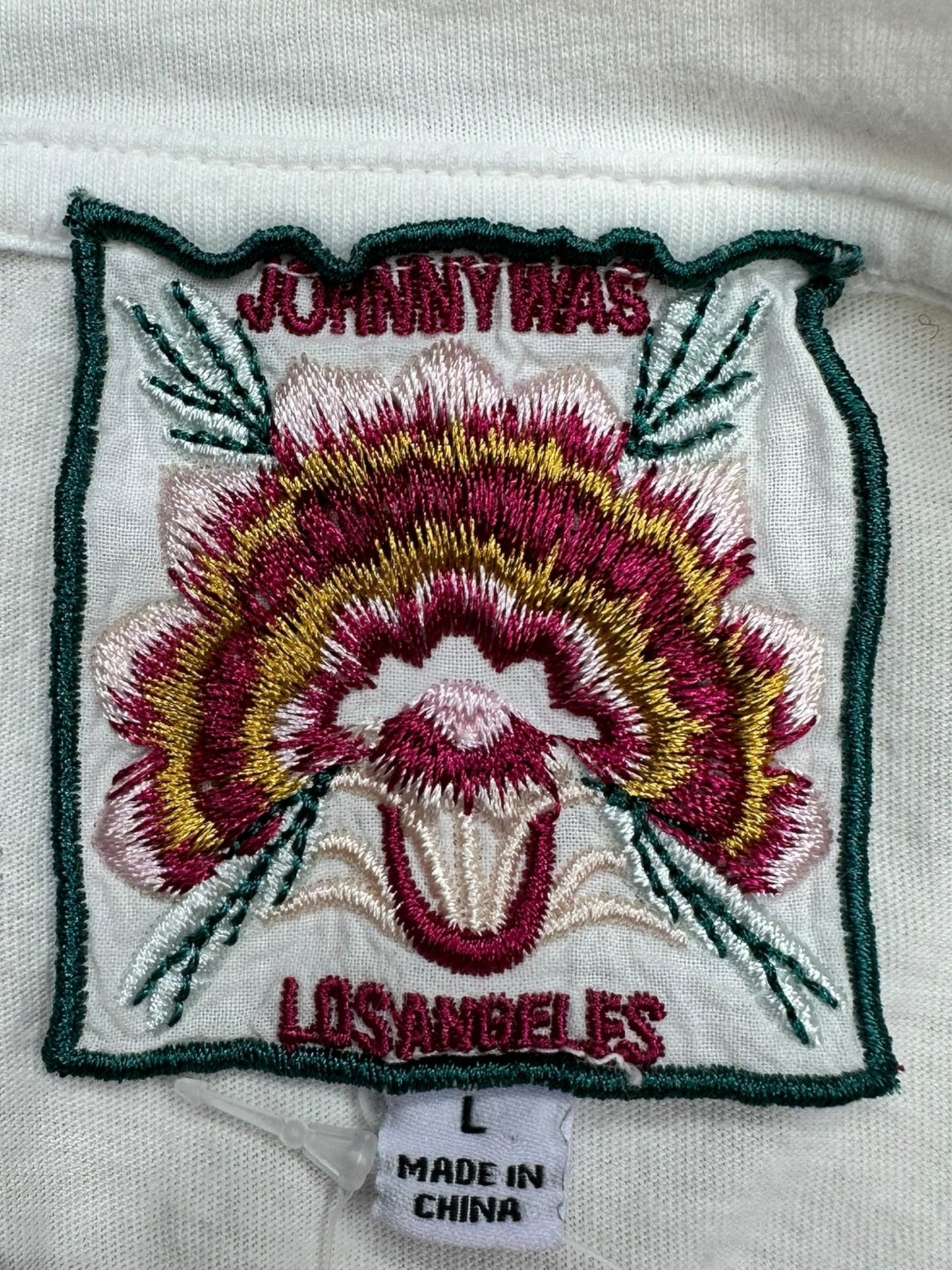 Johnny Was White Knit Top Size L