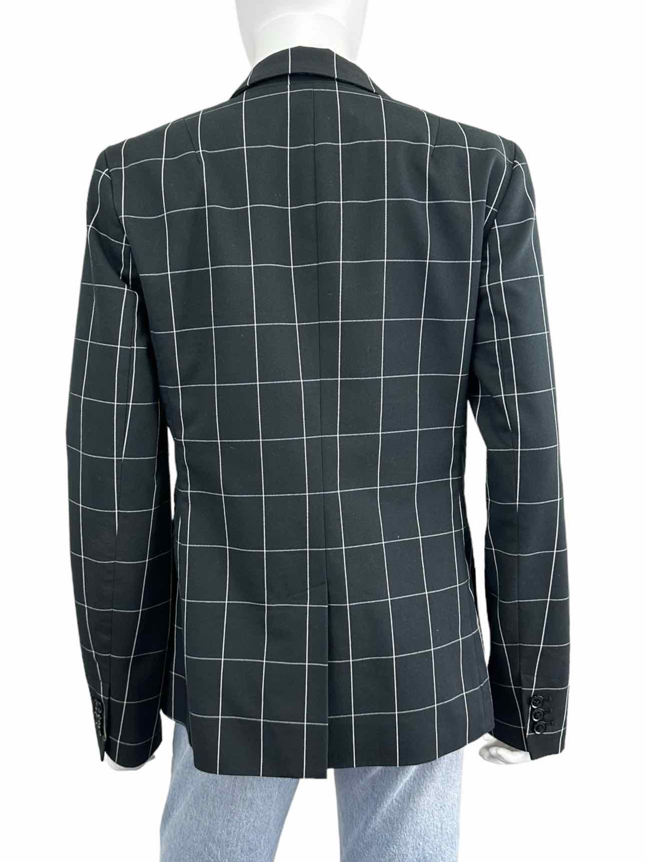BANANA REPUBLIC Black Plaid Blazer Size 6