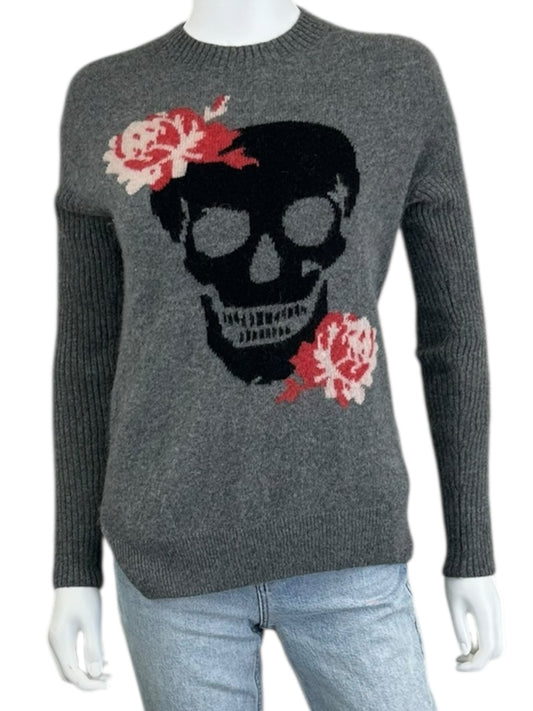 SKULL CASHMERE 100% Cashmere Gray Sweater Size XS