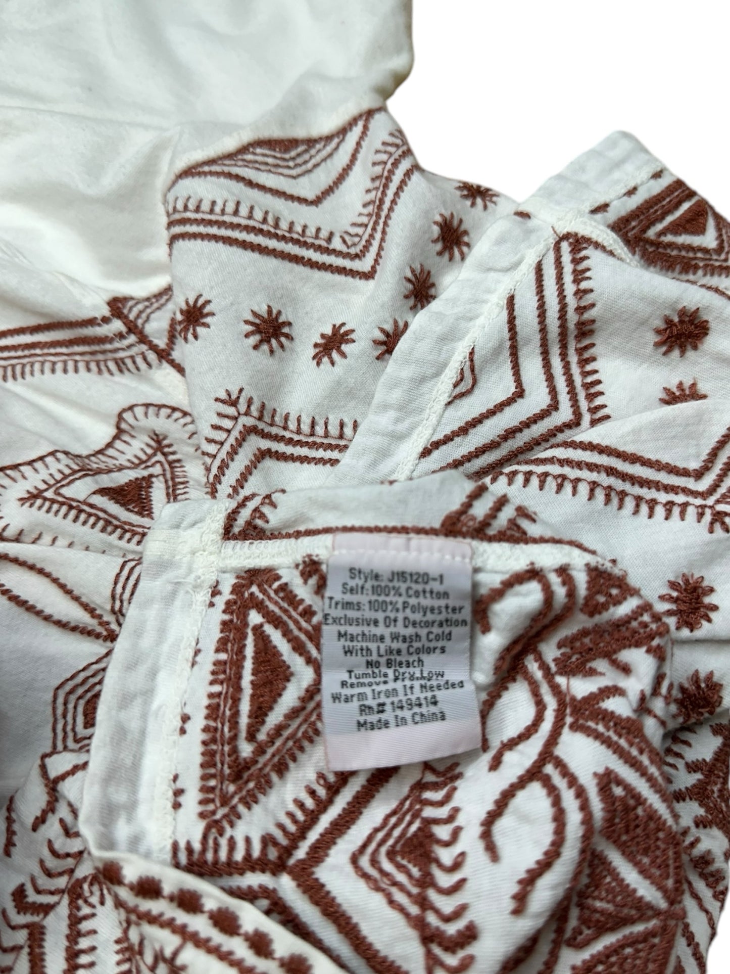 Johnny Was Chevron Knit Top Size XL