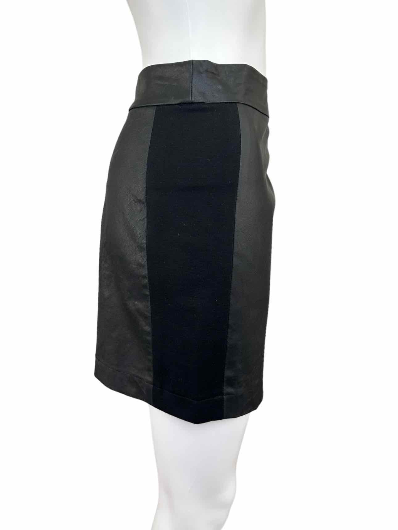 PAIGE Black Vegan Leather Skirt Size S