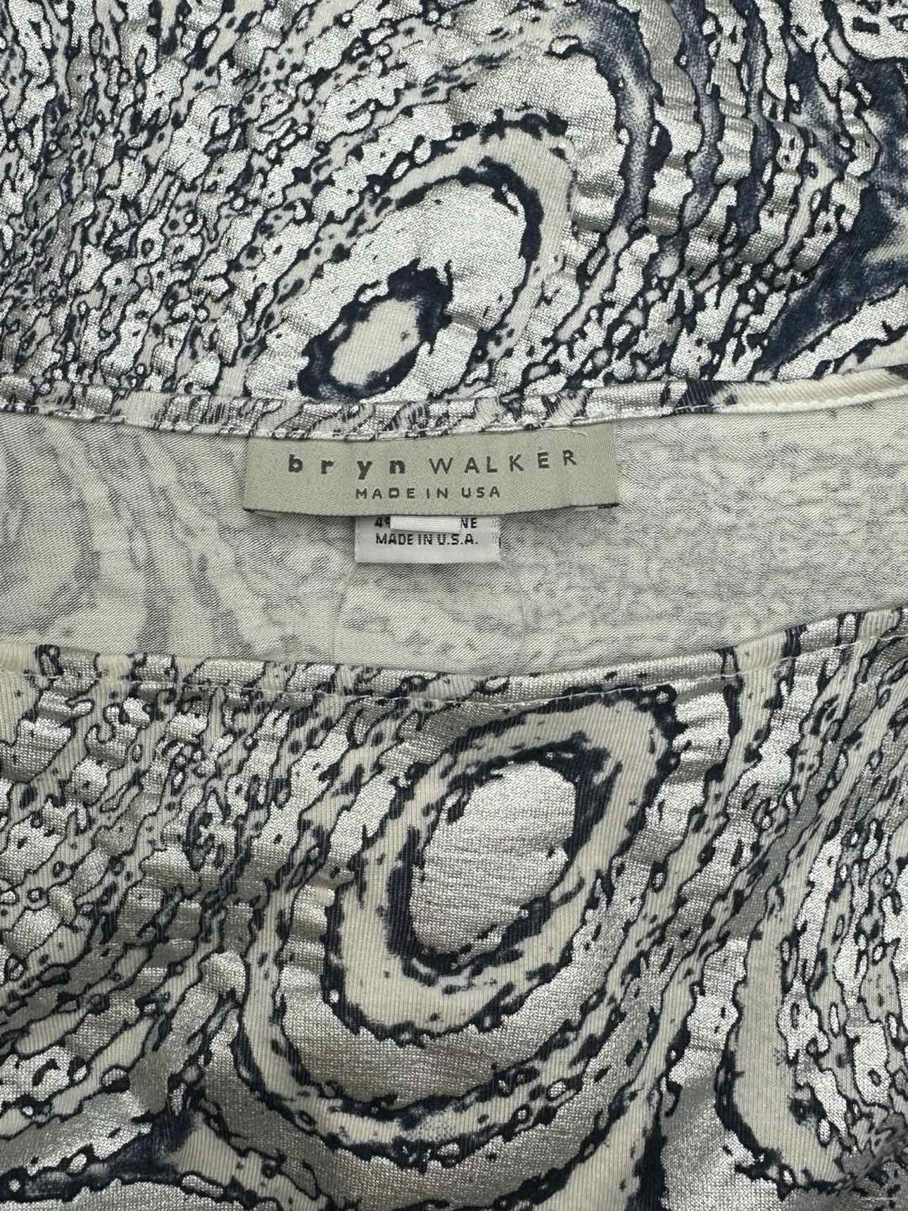 bryn walker Blue Metallic Print Tunic Size M