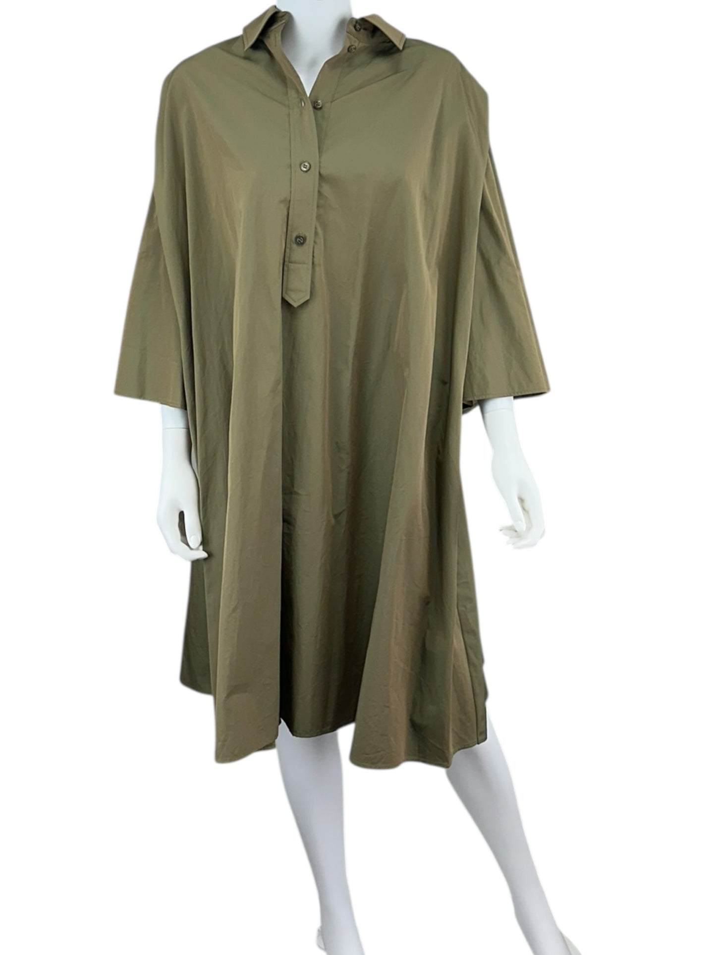 GIVENCHY NWT Olive 100% Cotton Shirt Dress Size M