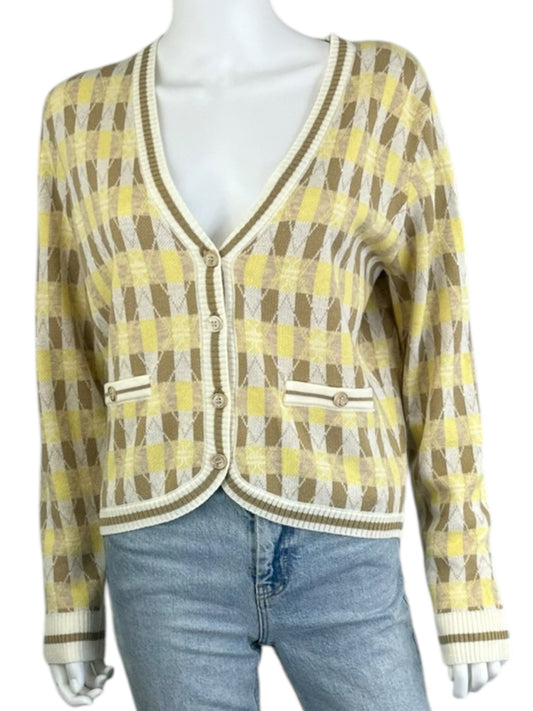 heartloom NWT Argyle Sweater Cardigan Size L