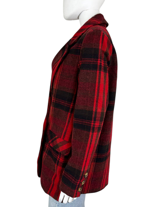 Free People NWT Red Wool Flannel Coat Size S