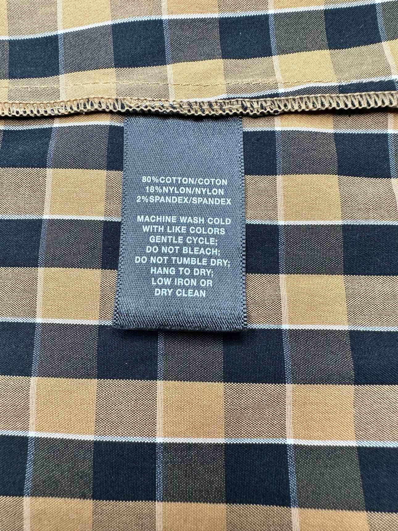 LAFAYETTE 148 NEW YORK Black and Brown Checkered Button Down Size S