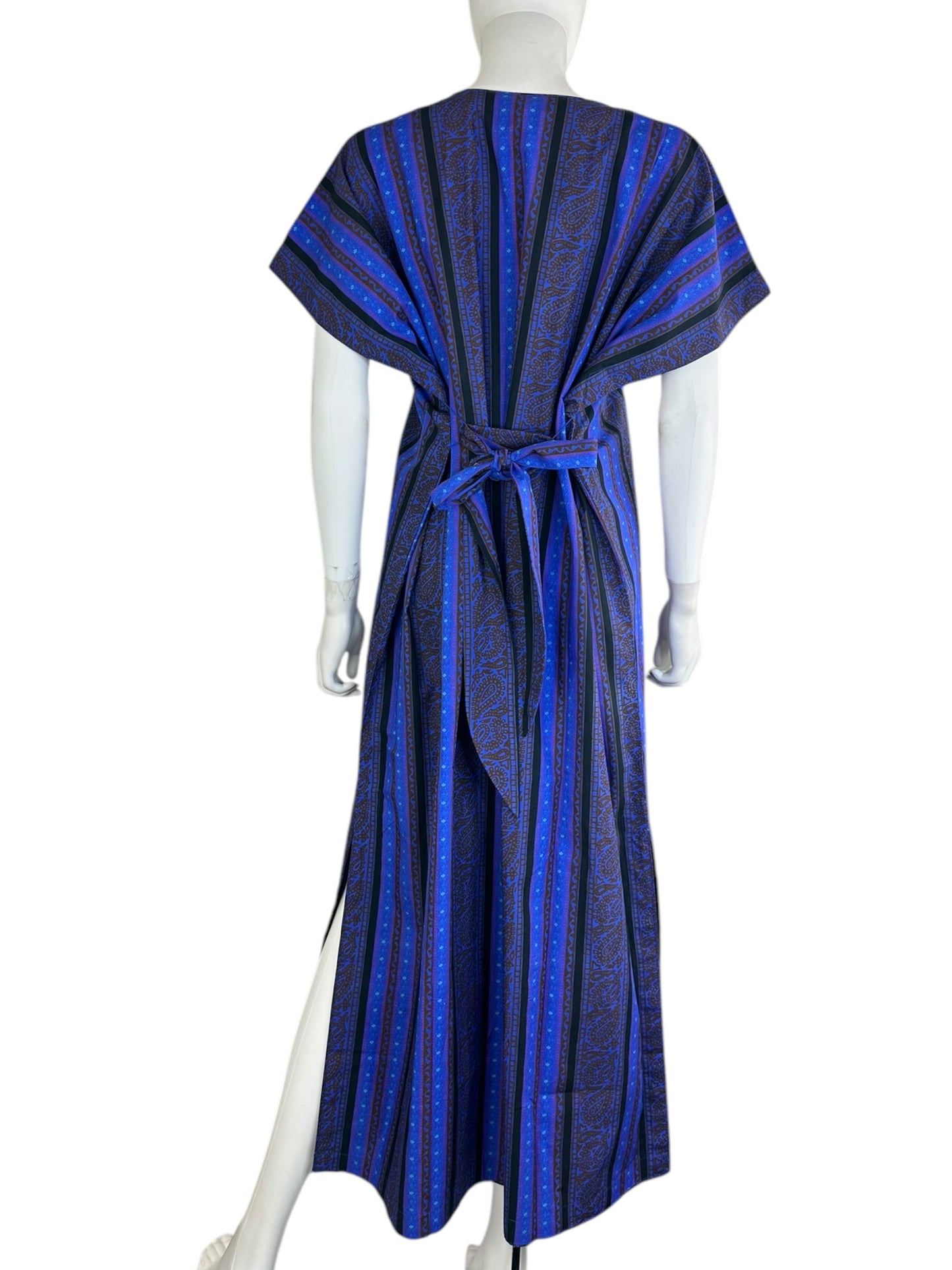 The J. Peterman Company Blue Striped Dress Size M