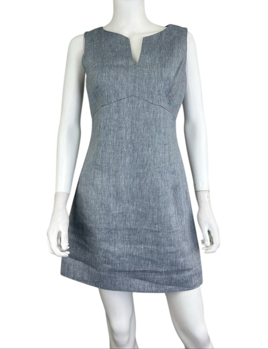 MILLY Blue Linen Mini Dress Size 4
