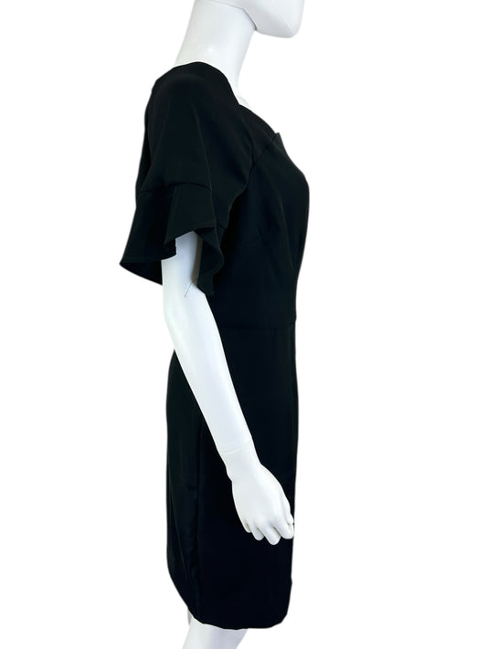trina TRINA TURK Black Off Shoulder Cocktail Dress Size 16