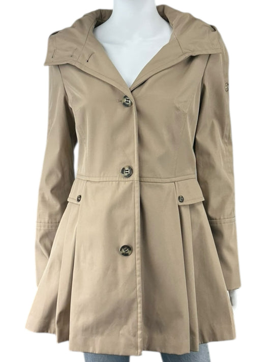 Calvin Klein Tan Hooded Trench Coat Size S