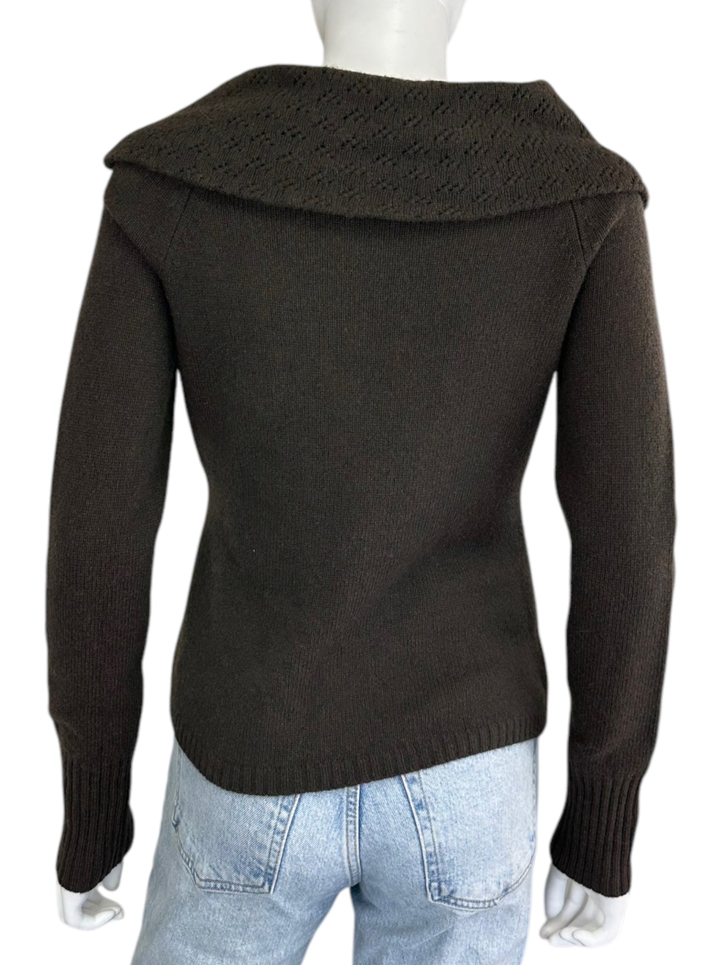 LOFT Dark Brown Wool/Angora Blend Sweater Size S