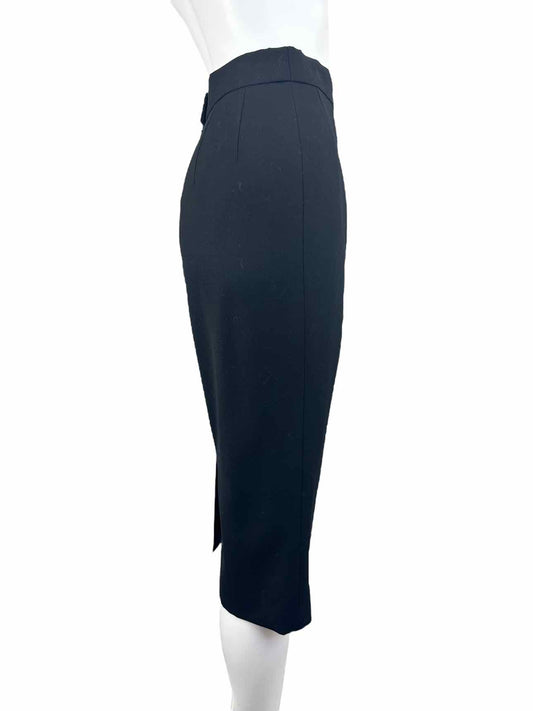 ESCADA Black 100% Virgin Wool Midi Skirt Size 34