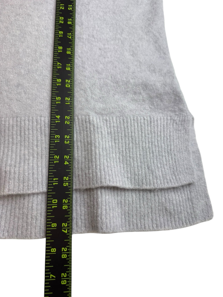 WHITE + WARREN Gray Cashmere Blend Mock Neck Sweater Size L