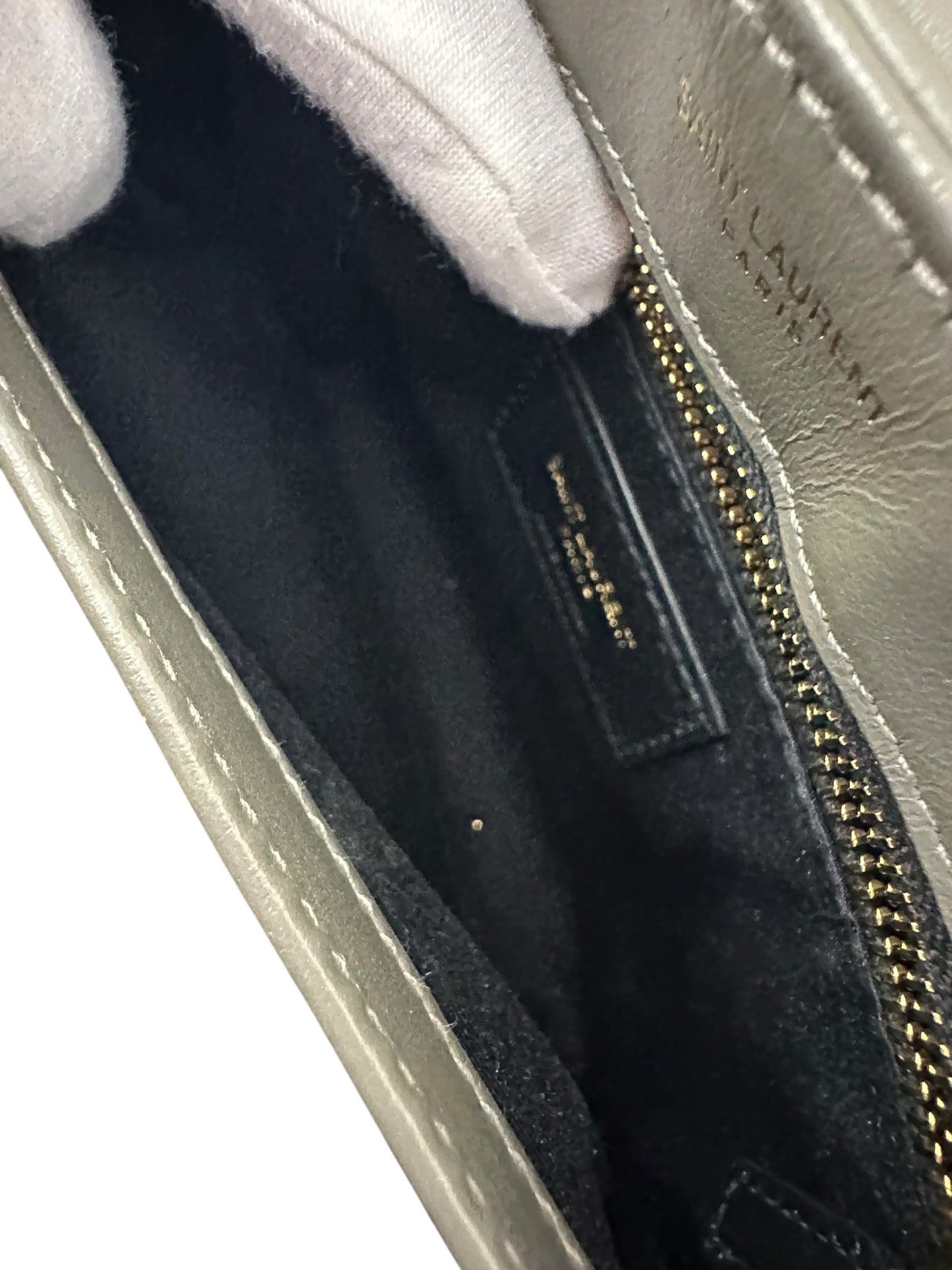 YVES SAINT LAURENT Lou Lou Grey Designer Handbag