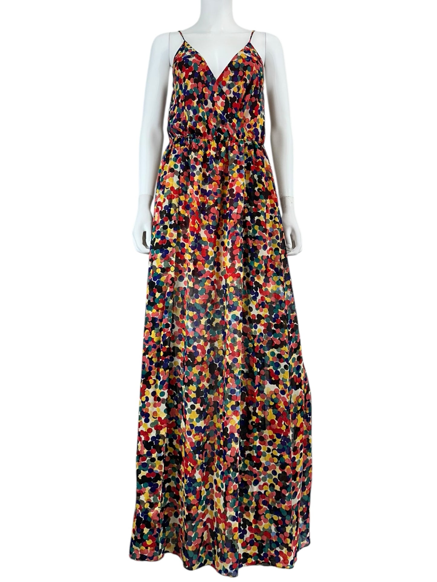 lavender brown Colorful Spotted Long dress Size M