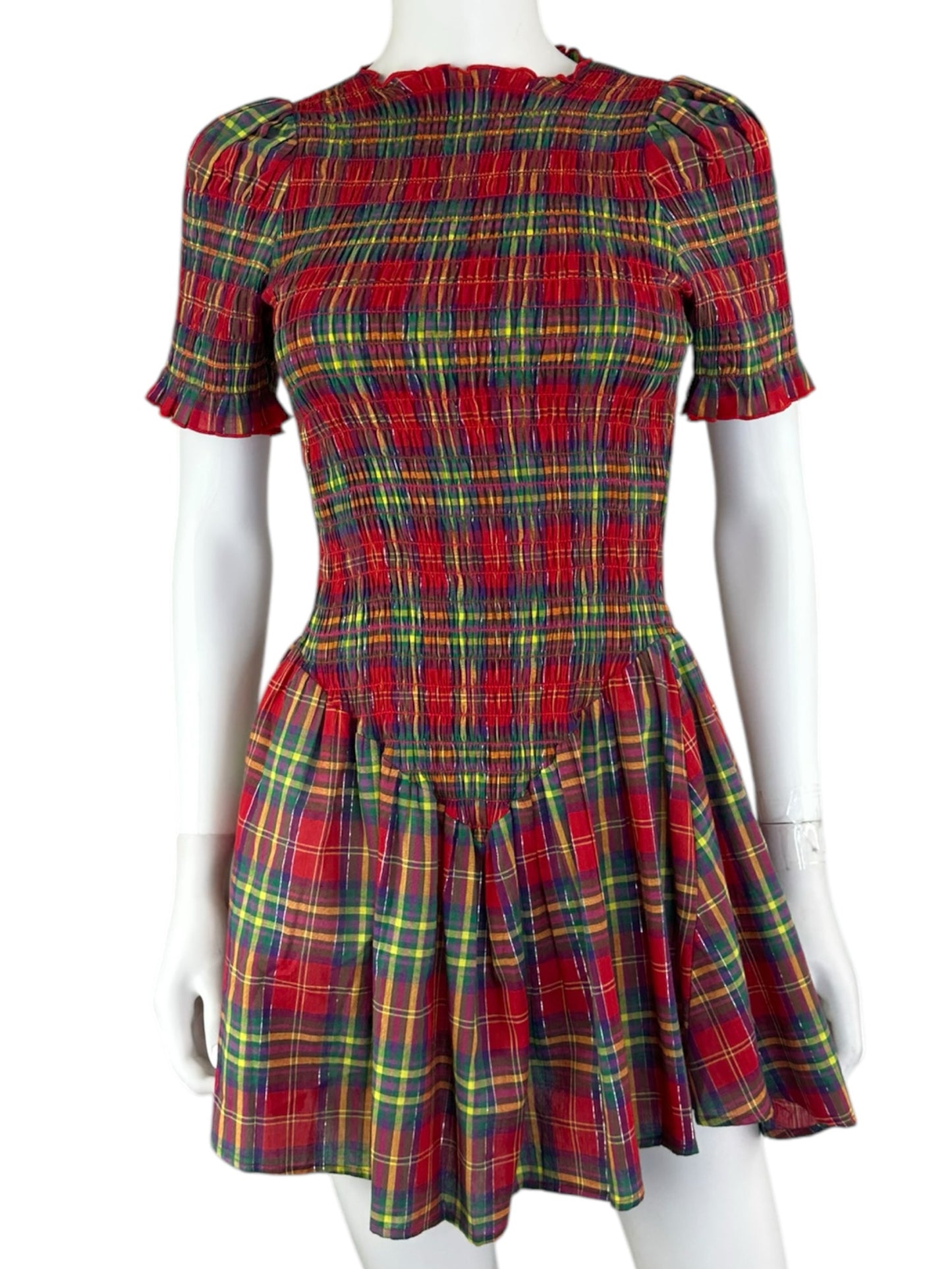 NWT Apres Studio Plaid Mini Dress Size 2