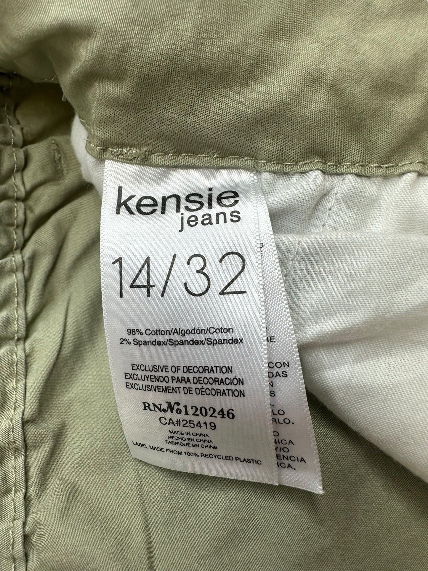 kensie NWT Olive Green Joggers Size 14