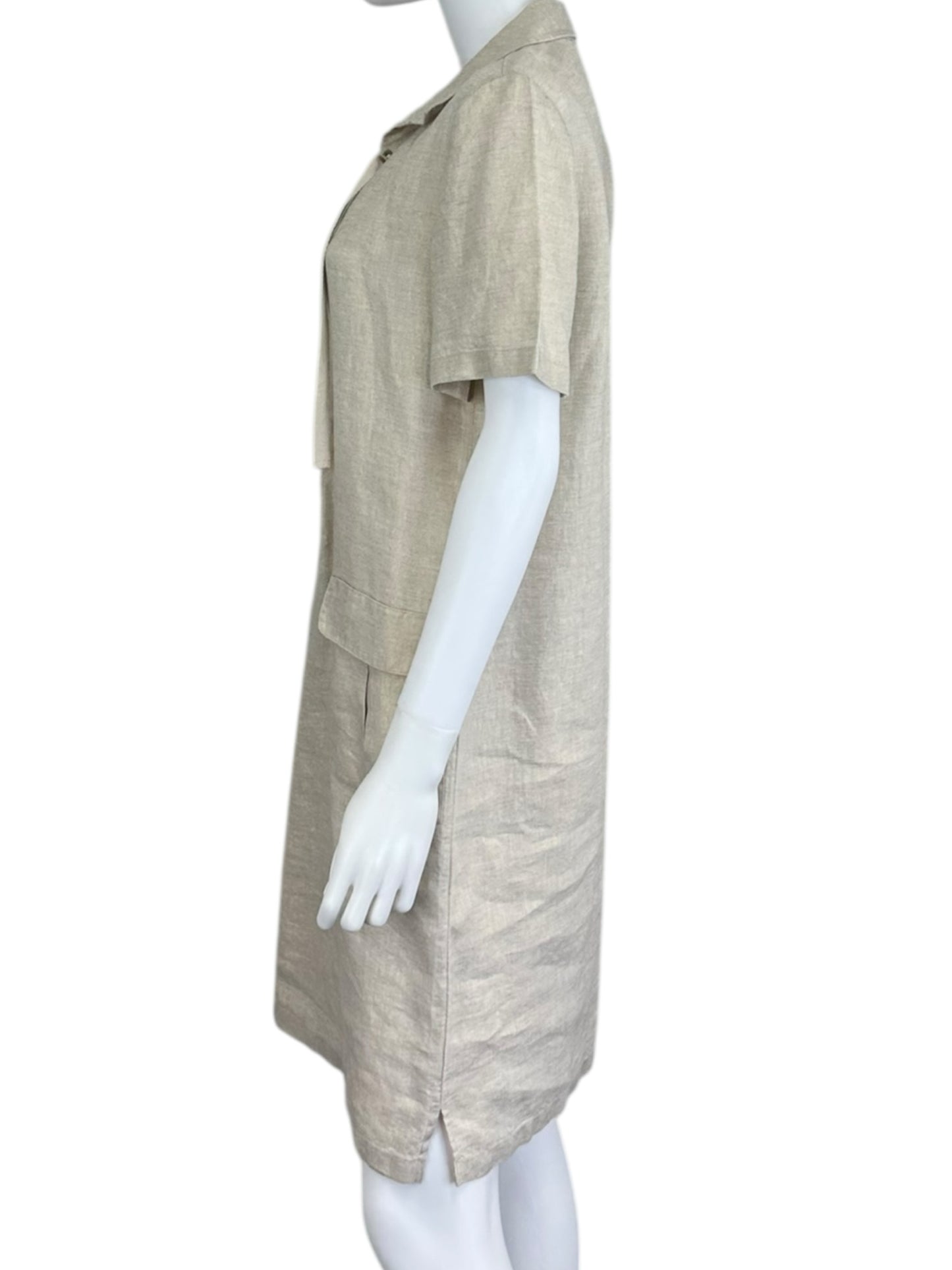 Chico's Tan 100% Linen Dress Size S