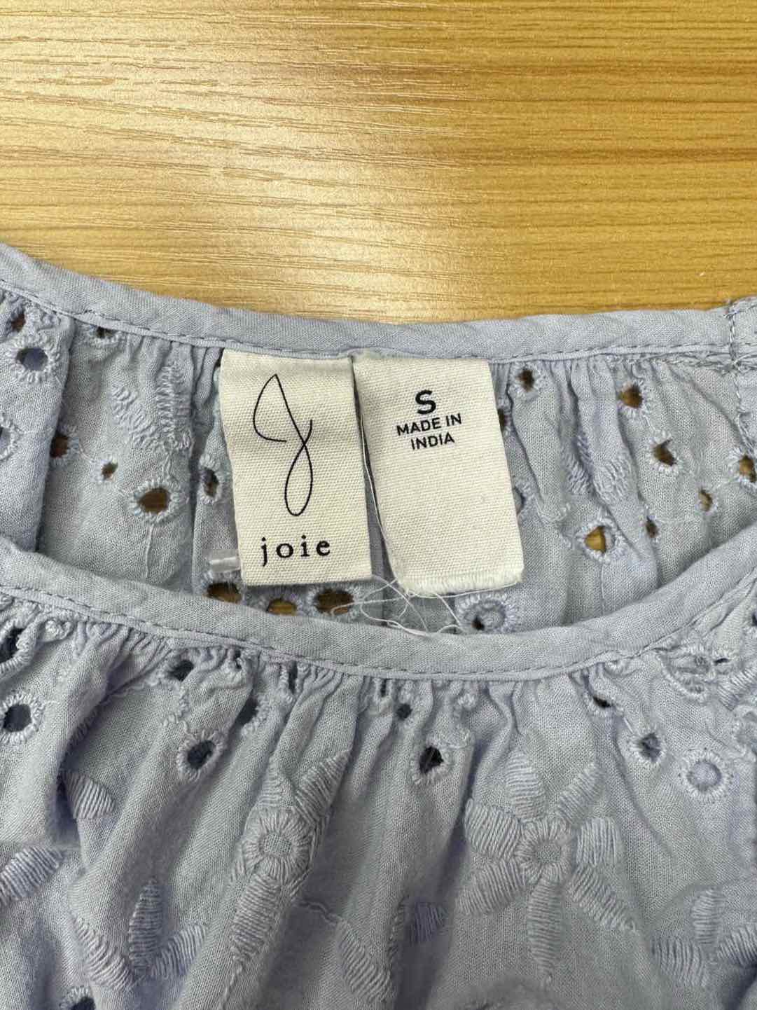 joie Blue Eyelet Blouse Size S