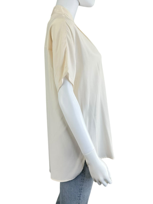MARIE OLIVER Cream 100% Silk Blouse Size S