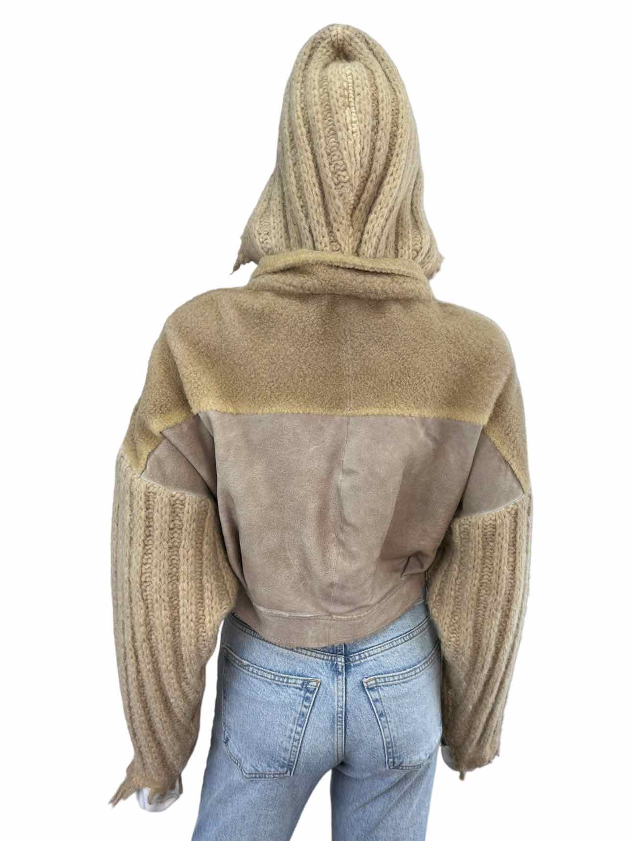 Roncarati NWT Tan Lacoon Bacio Sherling Coat Size 42