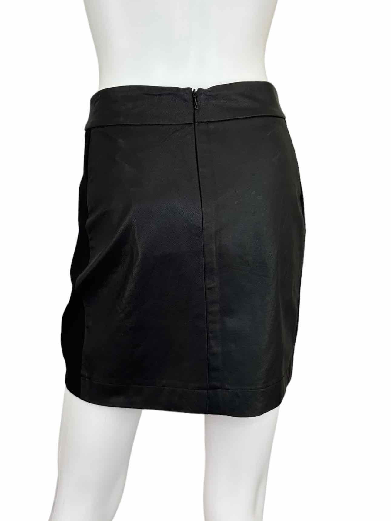 PAIGE Black Vegan Leather Skirt Size S